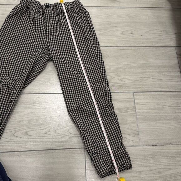 Girls white fox cotton plaid gingham pants size large  Can fit womens xxs-xs as - Picture 4 of 5